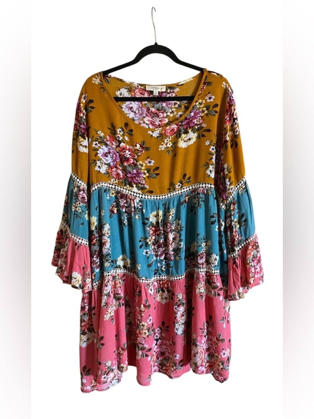 Women’s UMGEE Boho Dress Bell Flowy Sleeves Size 2X